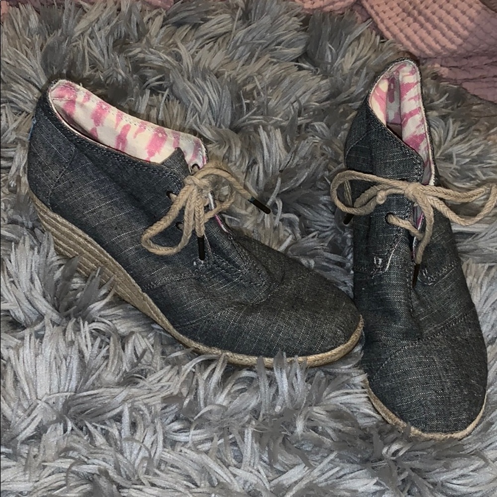 Toms bootie wedges